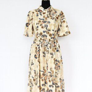 Alter'd State | S | Cream Floral Collared Maxi Dress
